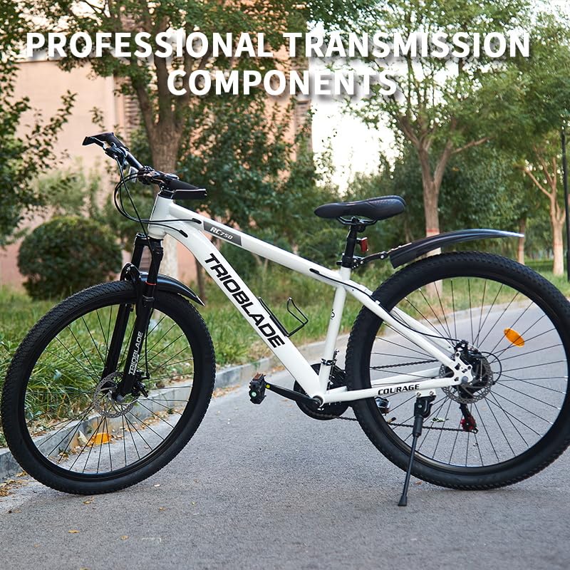 3×9段変速アルミフレームMTB オートライト＋荷台＋泥除け 3x9 speeds alloy-frame MTB with hub dynamo light, rear rack and mudguards 3×9段変速アルミフレームMTB オートライト＋荷台＋泥除け 3x9 speeds